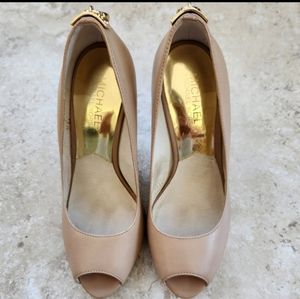 Michael Kors Womens Shoes Nude Heels Size 7